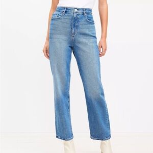 LOFT High Rise Straight Leg Jeans